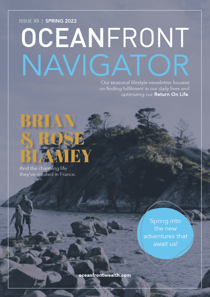 Cover of Oceanfront Navigator Spring 2022 magazine by Oceanfront Wealth in Lafayette, Louisiana