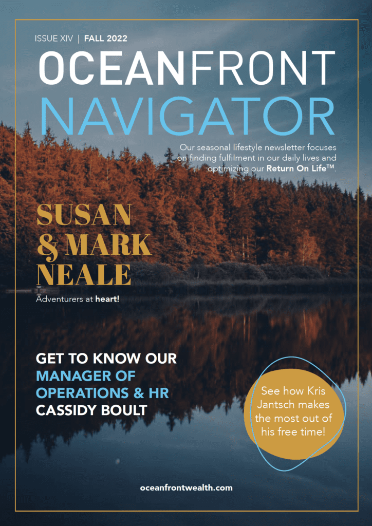 Cover of Oceanfront Navigator 2022 magazine by Oceanfront Wealth in Lafayette, Louisiana